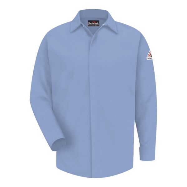 Concealed-Gripper Pocketless Work Shirt Long Sizes Thumbnail