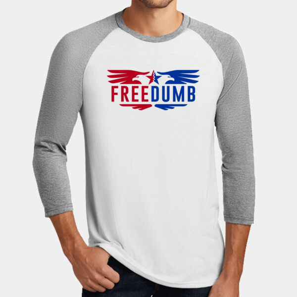 FREEDUMB Colorblock Raglan T-Shirt | Think For Yourself Thumbnail