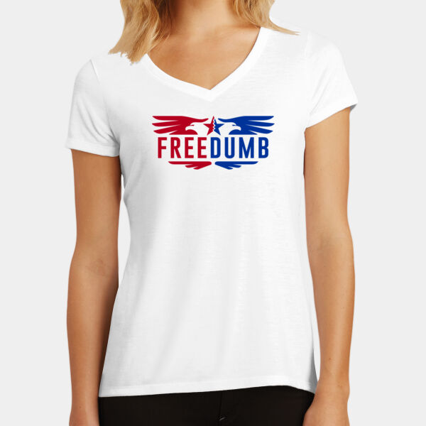 FREEDUMB Ladies V Neck T-Shirt | Think For Yourself Thumbnail