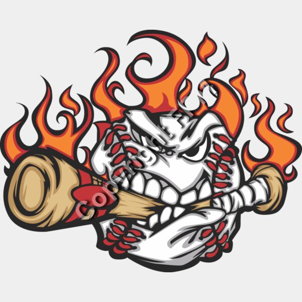 1256 Flaming Baseball Thumbnail