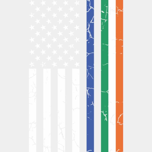 B7179 Irish American Blue Line Flag Thumbnail