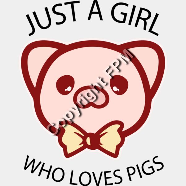 B7207 Girl who loves pigs Thumbnail