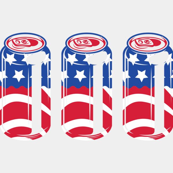 B6097 RWB Beer Cans Thumbnail