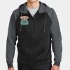 Sport Wick ® Varsity Fleece Full Zip Hooded Jacket Thumbnail