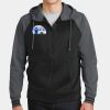 Sport Wick ® Varsity Fleece Full Zip Hooded Jacket Thumbnail