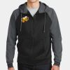 Sport Wick ® Varsity Fleece Full Zip Hooded Jacket Thumbnail