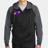Sport Wick ® Varsity Fleece Full Zip Hooded Jacket Thumbnail
