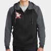 Sport Wick ® Varsity Fleece Full Zip Hooded Jacket Thumbnail