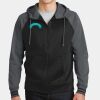 Sport Wick ® Varsity Fleece Full Zip Hooded Jacket Thumbnail