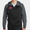 Sport Wick ® Varsity Fleece Full Zip Hooded Jacket Thumbnail