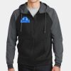 Sport Wick ® Varsity Fleece Full Zip Hooded Jacket Thumbnail