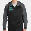 Sport Wick ® Varsity Fleece Full Zip Hooded Jacket Thumbnail