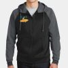 Sport Wick ® Varsity Fleece Full Zip Hooded Jacket Thumbnail