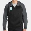 Sport Wick ® Varsity Fleece Full Zip Hooded Jacket Thumbnail