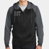 Sport Wick ® Varsity Fleece Full Zip Hooded Jacket Thumbnail