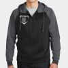Sport Wick ® Varsity Fleece Full Zip Hooded Jacket Thumbnail