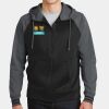 Sport Wick ® Varsity Fleece Full Zip Hooded Jacket Thumbnail