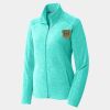 Ladies Heather Microfleece Full Zip Jacket Thumbnail