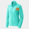 Ladies Heather Microfleece Full Zip Jacket Thumbnail