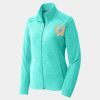 Ladies Heather Microfleece Full Zip Jacket Thumbnail