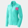 Ladies Heather Microfleece Full Zip Jacket Thumbnail