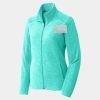 Ladies Heather Microfleece Full Zip Jacket Thumbnail