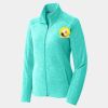 Ladies Heather Microfleece Full Zip Jacket Thumbnail