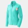 Ladies Heather Microfleece Full Zip Jacket Thumbnail
