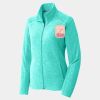 Ladies Heather Microfleece Full Zip Jacket Thumbnail