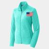 Ladies Heather Microfleece Full Zip Jacket Thumbnail