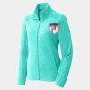 Ladies Heather Microfleece Full Zip Jacket Thumbnail