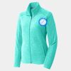 Ladies Heather Microfleece Full Zip Jacket Thumbnail