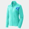 Ladies Heather Microfleece Full Zip Jacket Thumbnail