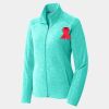 Ladies Heather Microfleece Full Zip Jacket Thumbnail