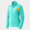 Ladies Heather Microfleece Full Zip Jacket Thumbnail