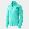 Ladies Heather Microfleece Full Zip Jacket Thumbnail