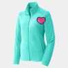 Ladies Heather Microfleece Full Zip Jacket Thumbnail