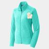 Ladies Heather Microfleece Full Zip Jacket Thumbnail