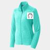 Ladies Heather Microfleece Full Zip Jacket Thumbnail