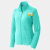 Ladies Heather Microfleece Full Zip Jacket Thumbnail