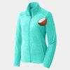 Ladies Heather Microfleece Full Zip Jacket Thumbnail