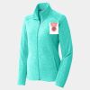 Ladies Heather Microfleece Full Zip Jacket Thumbnail