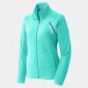 Ladies Heather Microfleece Full Zip Jacket Thumbnail