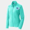 Ladies Heather Microfleece Full Zip Jacket Thumbnail