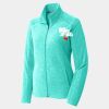 Ladies Heather Microfleece Full Zip Jacket Thumbnail