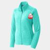 Ladies Heather Microfleece Full Zip Jacket Thumbnail