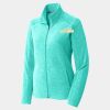 Ladies Heather Microfleece Full Zip Jacket Thumbnail