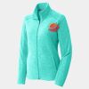 Ladies Heather Microfleece Full Zip Jacket Thumbnail