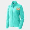 Ladies Heather Microfleece Full Zip Jacket Thumbnail