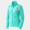 Ladies Heather Microfleece Full Zip Jacket Thumbnail